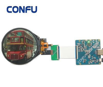 China Confu HDMII MIPI Driver Round Conveter Board TC358870 3.4 Round IPS LCD Screen Panel Raspberry Pi 3.4 Inch 800x800 Inch Round for sale