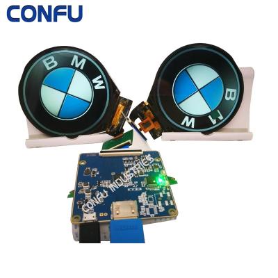 China Confu HDMII To MIPI DSI Driver Board TC358870 Dual 3.4 Inch 800x800 Round Circular LCD Panel Raspberry Pi China 3.4 Inch 800x800 Round TFT IPS LCD Panel for sale