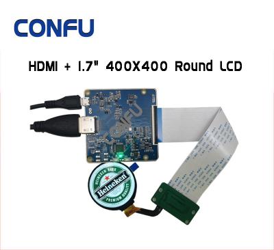 China CONFU HDMII To MIPI DSI Converter Panel 1.7 Inch Round 400x400 Circular IPS LCD Display Screen For Raspberry Pi 3 4 China SBC 1.7 Inch 400x400 for sale