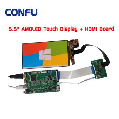 China CONFU 5.5 Inch 1080X1920 FHD AMOLED Touch Screen TP Panel Display HDMI- Panel For Raspberry Pi Zero Linux Android SBC 3 4 etc. CF-055FHD-R for sale