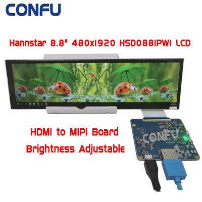 China CONFU HDMI- Toshiba IC Board Hannstar 8.8 Inch 1920 IC 480 HSD088IPW1Automotive 8.8 Inch Ultra Wide Stretched TFT LCD Display Screen for sale