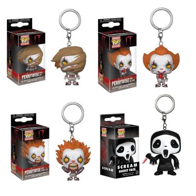 China Funko Cute Noise Pokect Computer Senior Cute Pennywise Scream Ghost Clown Face Head Chain Cute Model Toys Gift Wholesale for sale