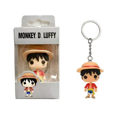 China Cute Cute Luffy Tony Chopper Law Toys Gift Metal Kawai One Piece Plastic Key Chains for sale