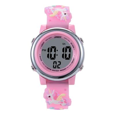 China LED display 2021 LED display kids cartoon unicorn digital led watch for kids for sale