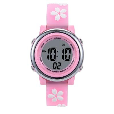 China LED display 2021 fashionable kids flower shape digital watch for girls kids led electronic watch for sale