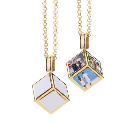 China Hiphop Sublimation Dies Necklace Blanks With Gold Silver for sale