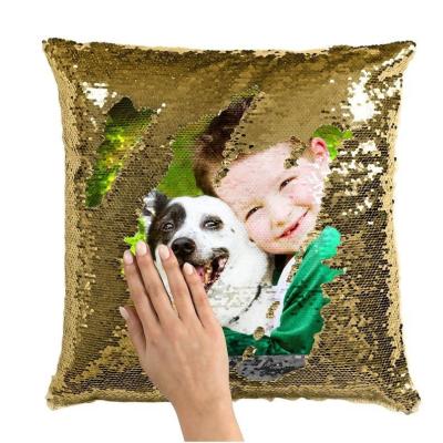 China Blank Reversible Reversible Sequin Square Bash Pillow Cover Cushion Case For Sublimation for sale