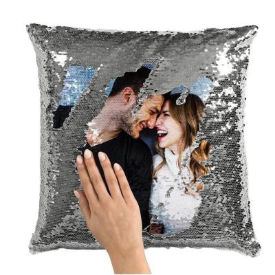 China Flip Sequin Cushion Case Reversible Colorful Blank Christmas Sublimation As Gift for sale