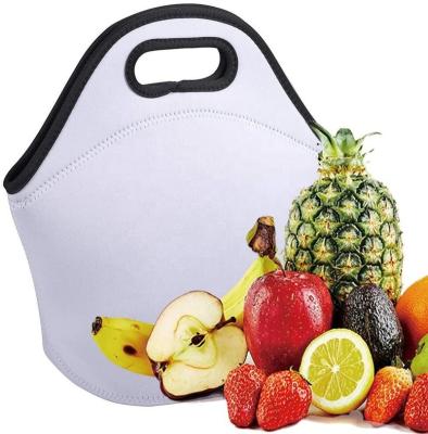 China Empty Neoprene Neoprene Sublimation Lunch Bag For Picnic for sale