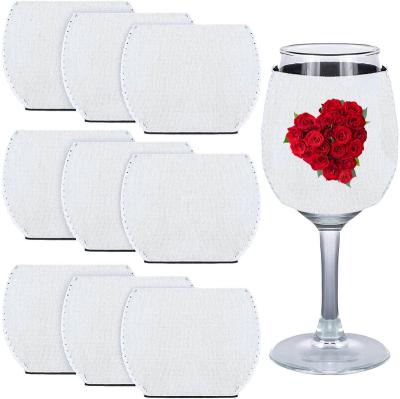 China Sublimation Blank Wine Glass Sleeve Insulated Neoprene For Wine Glass Sublimation Ornaments Supplies for sale