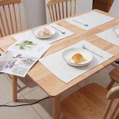 China Home Natural Fabric Single and Double Layer 4 Sizes Dining Table Cotton Linen Sublimation Blank Place Mats for sale