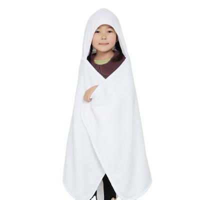 China DIY Absorbent And Soft Absorbent And Soft Blank Sublimation Kids Fleece Hooded Towel for sale