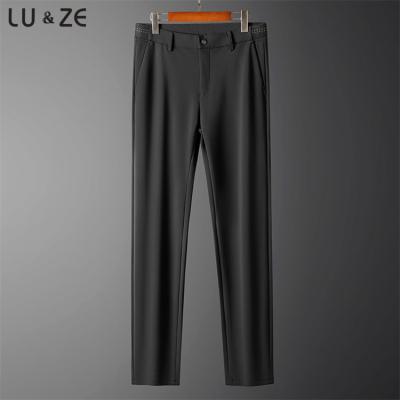 China Anti-wrinkle 2023 Light Luxury Straight Casual Pants Fashion Solid Color Dress Business Pants Men Streetwear Korean Drape Trousers Suit Pants for sale