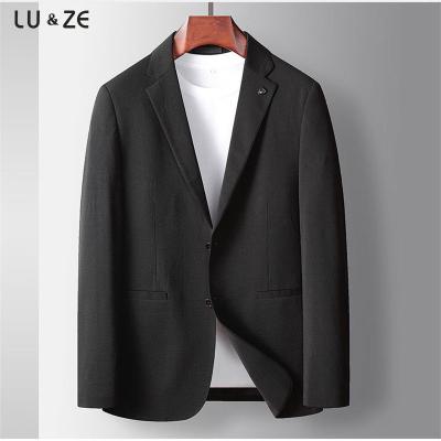 China Anti-wrinkle Custom Spring Korean Fashion Solid Color Business Formal Wear Single Slim Suit Jacket Two Buttons Mens Casual Blazers Clothing for sale