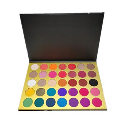 China Waterproof factory sells high-end customized 35 colors eye shadow panel with personal label for sale