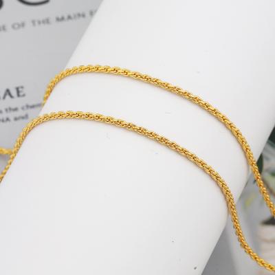 China JXX XL-86-2N CLASSIC Fashion Hip Hop Accessories 2mm Thin Necklace Rope Chain + Gold Plated Rope Chain for sale