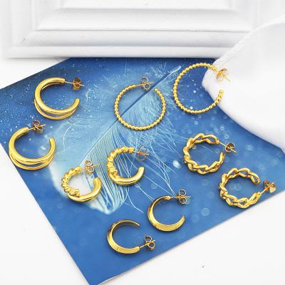 China JXX Jewelry Cheapest Price Direct Selling Jewelry Golden Ball Earring Elegant Big Circle Earrings for sale