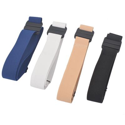 China Elastic Elastic Waistband Stretch Belts for Men and Women, Invisible Elastic Web Strap Belt with Flat Buckle for Jeans Pants Dresses for sale