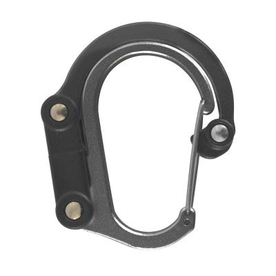 China Retail Industry Aluminum Alloy D Shape Quick Hang Buckle With 360 Rotating Hook For Camping,Hiking,Outdoo Camping Climbing Carabiner D Shape. for sale