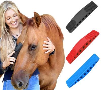 China PP Horse Dogs 6 in 1 Grooming Rejection Massager, Horse Beauty Massager Brush, Soft Strip Hair Groomer for Horses for sale