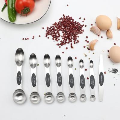 China Double Sided Magnetic Stocked Stainless Steel 8pcs Dosers Set for sale