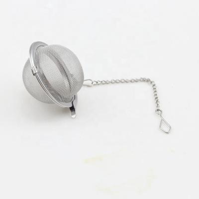 China Viable Silver Tone Mesh Tea Ball Infuser For Loose Tea Leaves for sale