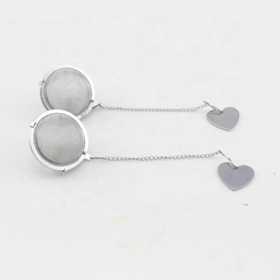 China Viable Stainless Steel Mesh Tea Infuser With A Hook Chain for sale