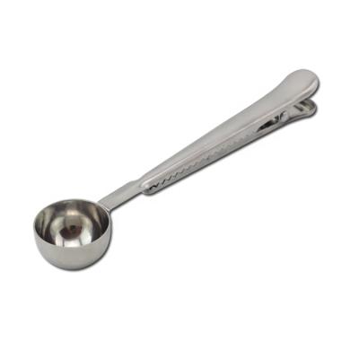 China Multifunctional Disposable Stainless Steel Teaspoon With Clip Coffee Tea Measuring Scoop for sale