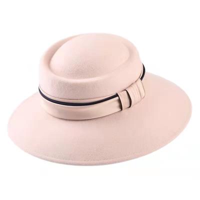 China Image 2021 100% Wool and Stylish Women High Quality Trend Fedora Bowler Hats for sale