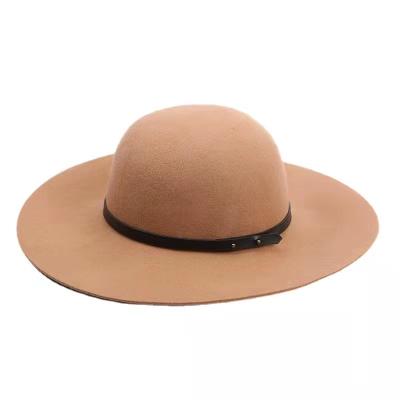 China Original New Women High Quality Vintage Image Cowl Thrower Wide Brim Wool Fedora for sale