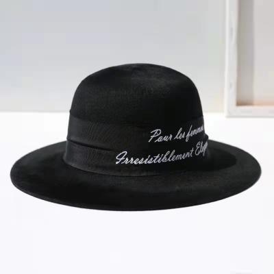 China Elegant And Popular Lady Fashion Wool Fedoras Style Girls Vintage Hats British Custom for sale