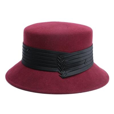 China Picture Mens Womens Wool Felt Thrower Custom Fitted Wide Brim Fedora Hats Wholesale for sale