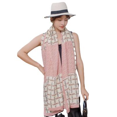 China Long Shawl Cotton Striped Beach Sunscreen Summer Scarf For Lady for sale