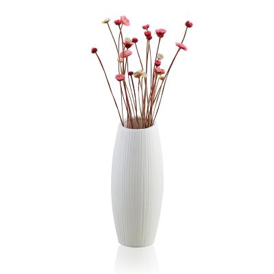 China Minimalist Factory Wholesale Ins Nordic Wind Crafts Dried Flower Arrangement Home Dehua Decorative Ornaments White Ceramic Vase for sale