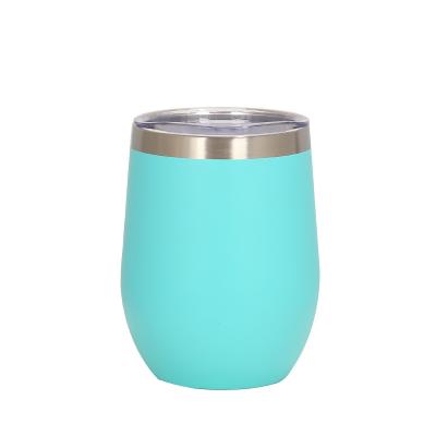 China Creative Double-Layer 12oz Vacuum Egg Shell Cup Insulation Mini-Portable U-Cup Viable Small Stoneware Beer Steins for sale