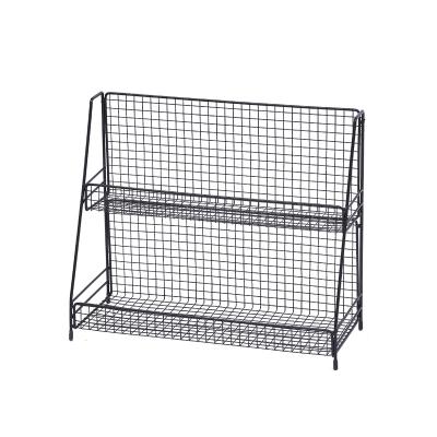 China Sustainable Staple Statistical Nordic Iron Rack Desktop Storage Cosmetic Storage Rack for sale