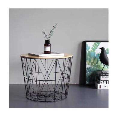 China Sustainable Round Table Bedside Table Corner Storage Basket for sale