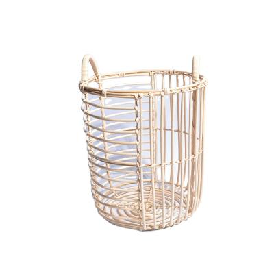 China Modern high quality handmade rattan storage portable basket for sale