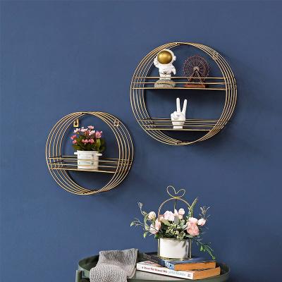 China Modern Hot Selling Home Living Room Round Wall Hanging Decoration Simple Metal Wall Frame for sale