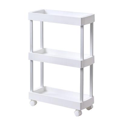 China Hot Selling Minimalist Simple Home Bathroom Toiletries Storage Rack Ventilation And Rust Prevention Storage Rack With Wheels for sale