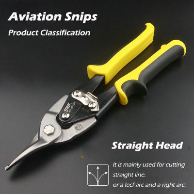 China Universal Cutting Planes Shear Industrial Straight Head Scissors For Cutting Universal Iron for sale