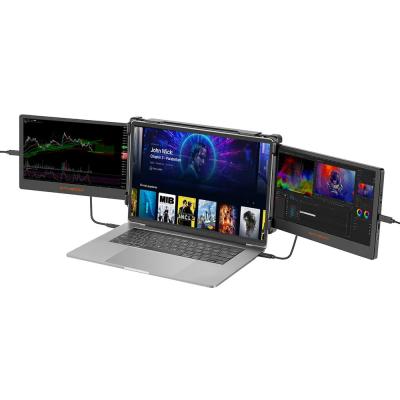 China LCD Type triple portable monitor for laptop 178° Viewing Angle And 1000 1 Contrast Ratio for sale