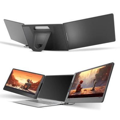 China 14 inch Portable Triple Monitor Multi Function LCD HDR Screen 1920*1080P USB Type C For Laptop for sale