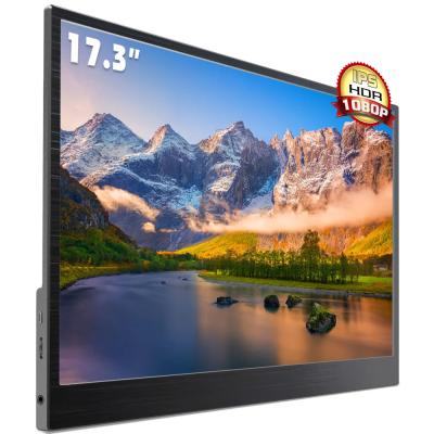 Chine Écran Ips HD Commercial USB C Portable écran tactile Moniteur de jeu Publicité 17,3 pouces Avec entrée Hi à vendre