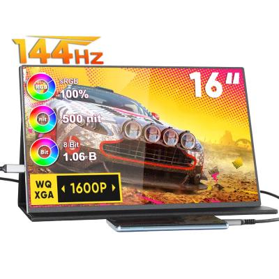 China 16 inch 144Hz 100% sRGB 2.5K QHD Portable Gaming Monitor HDR 4 zijde Ultra Thin Te koop