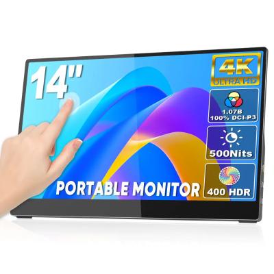 China UHD 14.0 Inch IPS 4k Travel Monitor 10 Points Touch Screen USB-C HD For Laptop for sale