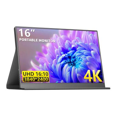 Κίνα 16 ιντσών οθόνες LCD LED UHD 4K 3840*2400P IPS οθόνη παιχνιδιών οθόνη USB φορητή οθόνη για φορητό υπολογιστή προς πώληση