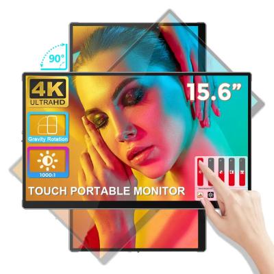 Cina Disegno Slim Bezel brevettato 15.6 Inch 4k Tipo C Monitor esterno touchscreen Dual Portatil Gaming in vendita