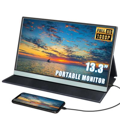 China 14 Inch Portable Triple Monitor Touch Screen Laptop Screen Extender With 1920*1080 IPS Panel for sale