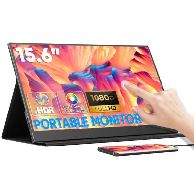 China 15.6 pulgadas 1080P USB-C HDR LCD con pantalla táctil Monitor dual altavoces Premium Smart Cover Compatibilidad con pantalla externa Portátil en venta